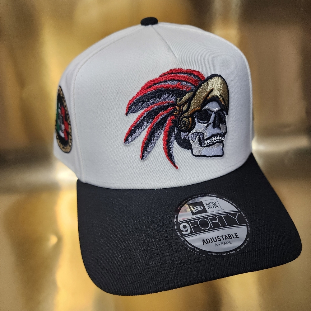 New Era Black and White Skull Cap